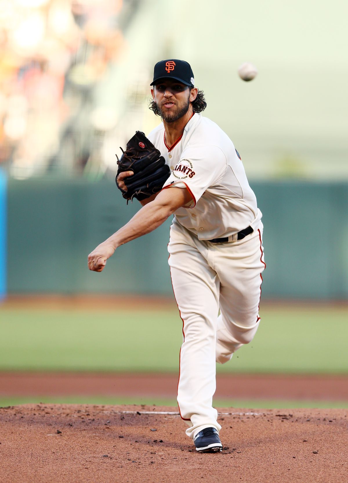 The Giants’ Madison Bumgarner threw the first World Series shutout in 11 years. (Associated Press)