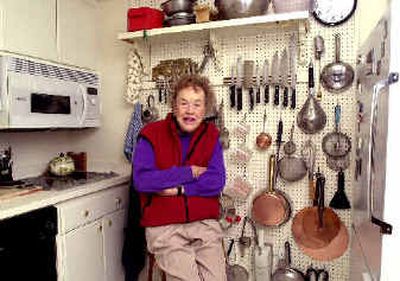 
Julia Child shows off the recently remodeled kitchen in her Montecito, Calif., home in 2002. 
 (Associated Press / The Spokesman-Review)