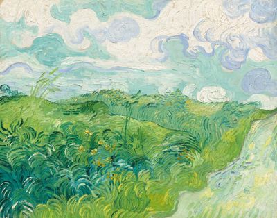 “Green Wheat Fields, Auvers” by Vincent Van Gogh had been hidden away at a Virginia estate for decades. (Associated Press)