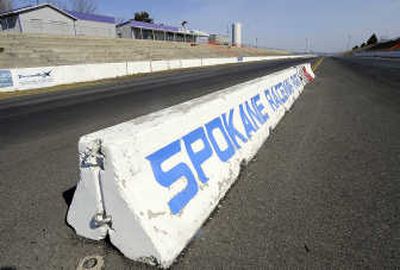 
The drag strip at Spokane Raceway Park stands empty in April. 
 (File / The Spokesman-Review)