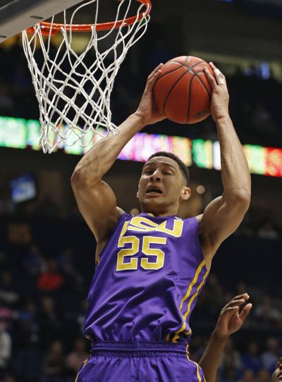 LSU’s Ben Simmons is expected to be the top selection in Thursday’s NBA draft. (John Bazemore / Associated Press)