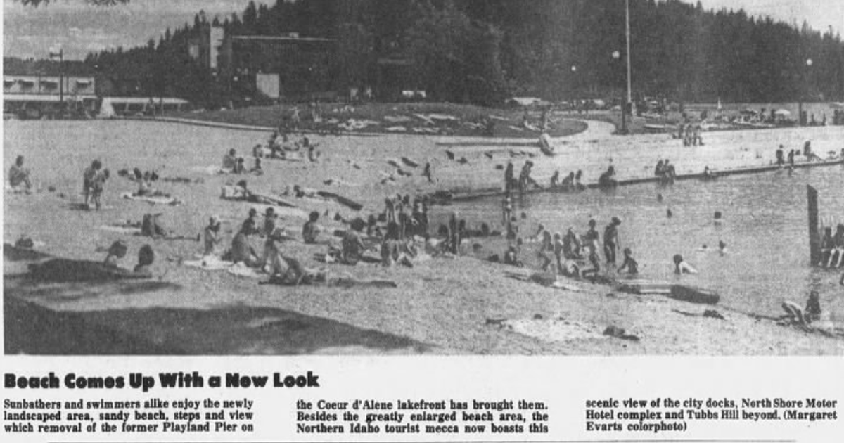 This day in history: A new beach in Coeur d'Alene and a devastating fire elsewhere in North Idaho