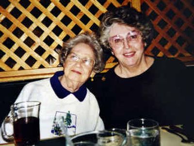
Josephine Randle is pictured with her stepdaughter, Joan Best. Josephine died April 3. She was 84.
 (Family photos / The Spokesman-Review)
