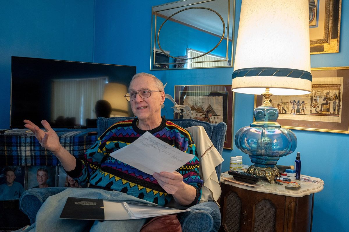 Resident Douglas Brunell is concerned that if the ordinance in Cheney is passed he and many low-income residents will be evicted from their mobile homes.  (COLIN MULVANY/THE SPOKESMAN-REVIEW)