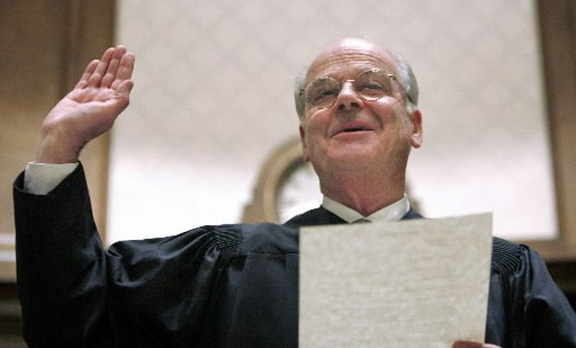 Washington state Supreme Court Chief Justice Gerry Alexander, seen in 2006, will step down from his post and serve the remainder of his term as an associate justice. (FILE / Associated Press)