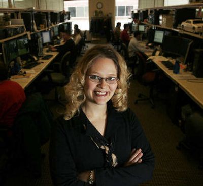 
Michelle Lange, the staff attorney for Legal Technologies, at Kroll Ontrack in Eden Prairie, Minn. Kroll's electronic discovery center stores and sorts through the digital records of companies involved in lawsuits. Such computer-related evidence gathering is a lucrative and fast-growing part of the information technology business. 
 (Associated Press / The Spokesman-Review)