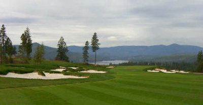 Views like this on the 431-yard, par-4 15th hole give the new Gozzer Ranch Golf and Lake Club overlooking Lake Coeur d'Alene a personality to rival the area's top courses.
(Photo courtesy of Austin Fazio / The Spokesman-Review)