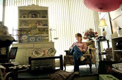 
Brenda Buckingham is a dealer at Monroe Street Bridge Antiques and the creator of the Past Blessings Antique Show and Music Fest at Bigelow Gulch Grange. 
 (Brian Plonka / The Spokesman-Review)