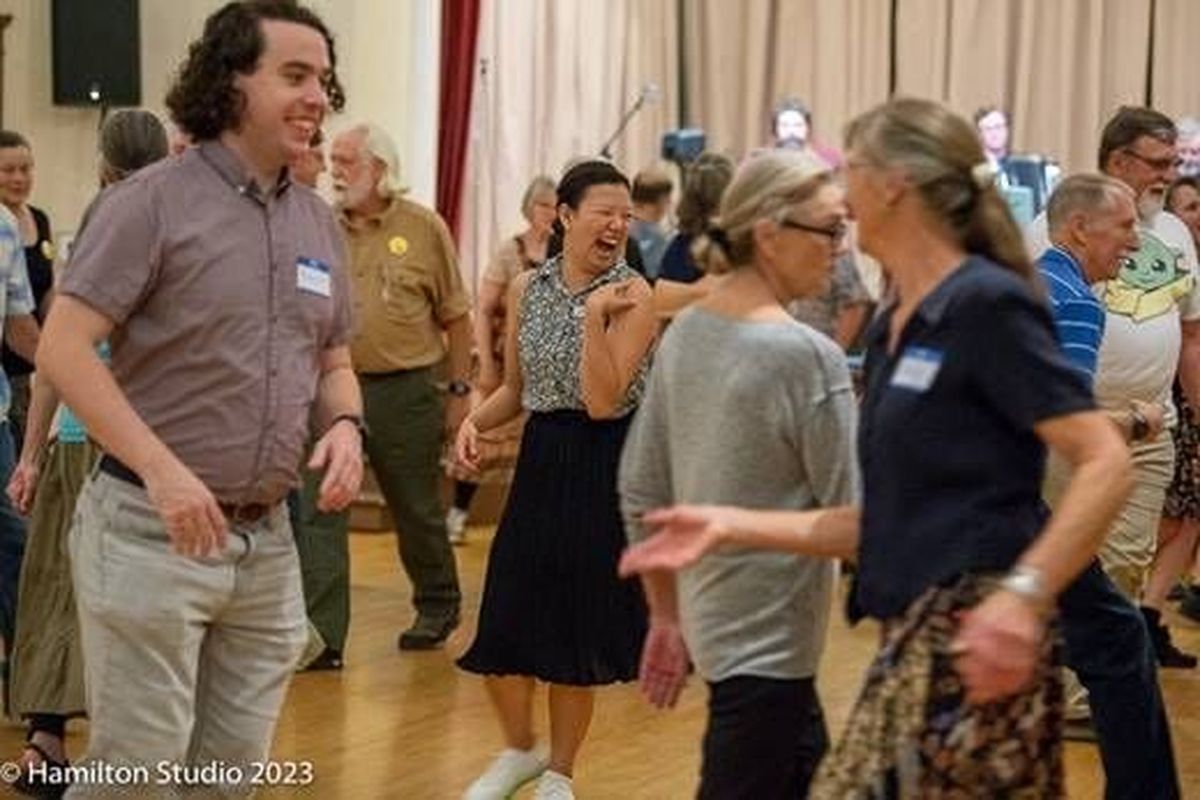 Members dance during a September 2023 event.  (Courtesy of Hamilton Studios)