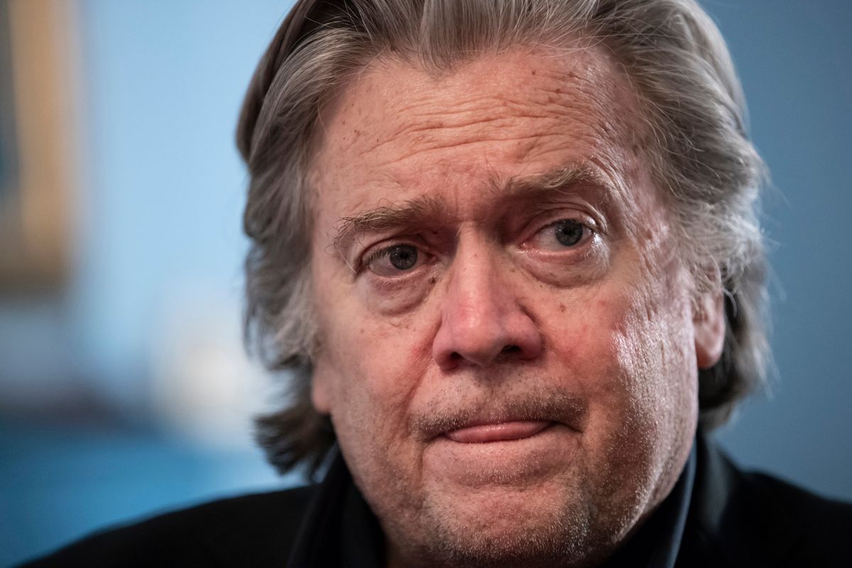 In this Aug. 19, 2018 photo, Steve Bannon, President Donald Trump