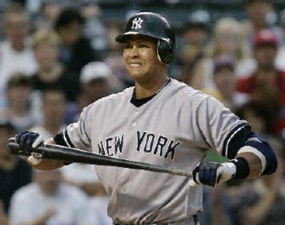 
Alex Rodriguez has had a frustrating season, though he hit a home run Wednesday after being criticized by Yankees owner George Steinbrenner. 
 (Associated Press / The Spokesman-Review)