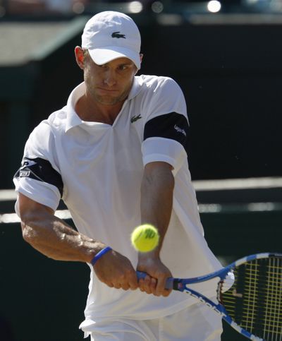 American Andy Roddick outlasted Lleyton Hewitt in five sets.  (Associated Press / The Spokesman-Review)