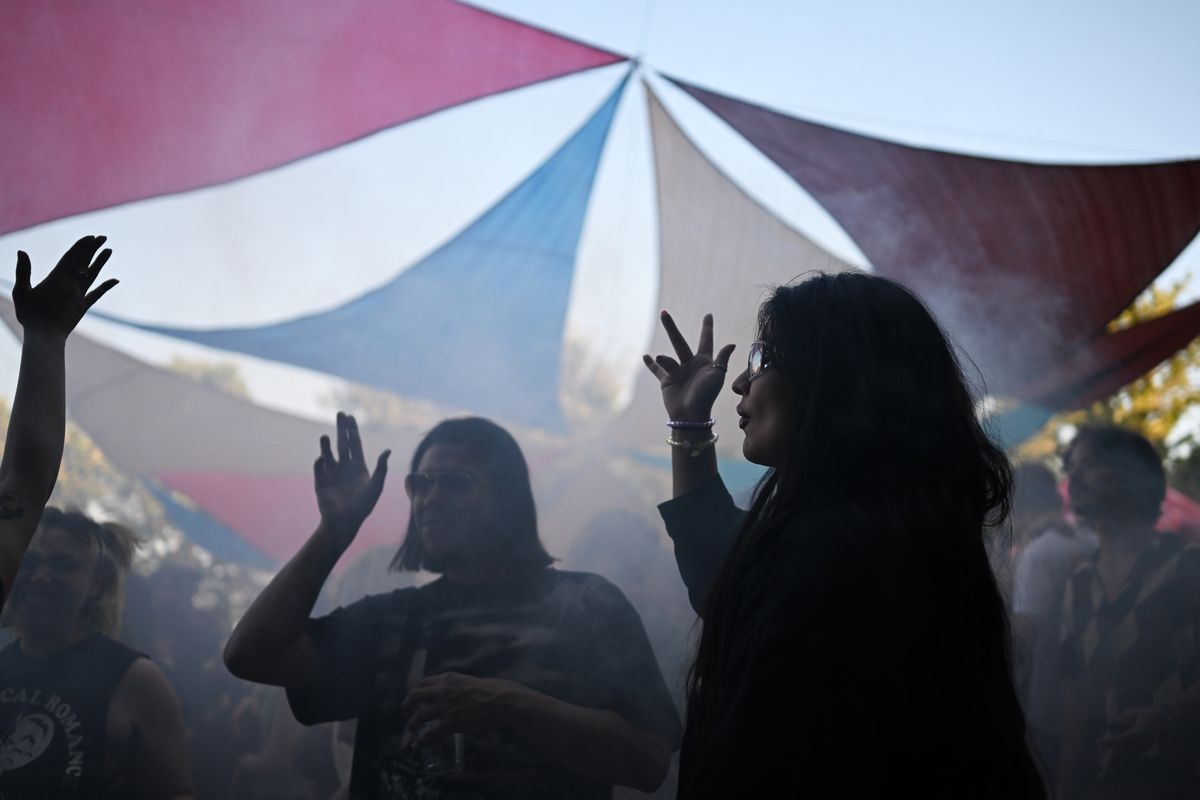 People dance during a WorldPride Welcome Party at Berhta on Saturday in Washington, D.C.  (Matt McClain/The Washington Post)