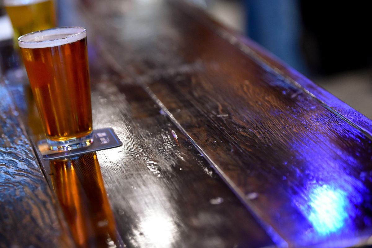 The Union Tavern, located in the 111-year-old “palmistry” building, features hardwood from the old GU Kennel, or the Charlotte Y. Martin Centre, seen on Tuesday, Nov. 27, 2018, at 1914 E. Sprague Ave in Spokane, Wash. (Tyler Tjomsland / The Spokesman-Review)