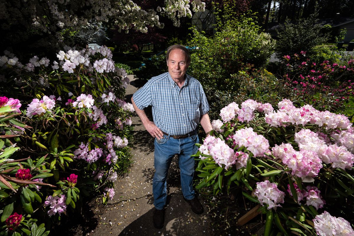 Scott Stowell is a private gardener who grows a variety of rhododendrons at his Indian Trail home. He is also active in the rhododendron growing community.  (COLIN MULVANY/THE SPOKESMAN-REVIEW)
