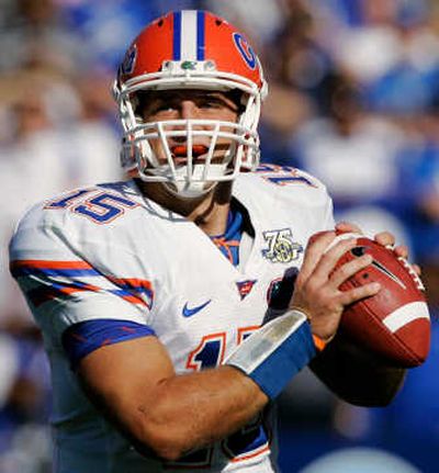 
Florida quarterback Tim Tebow should be judged not on his sophomore standing, but on his efforts on the field.Associated Press
 (Associated Press / The Spokesman-Review)