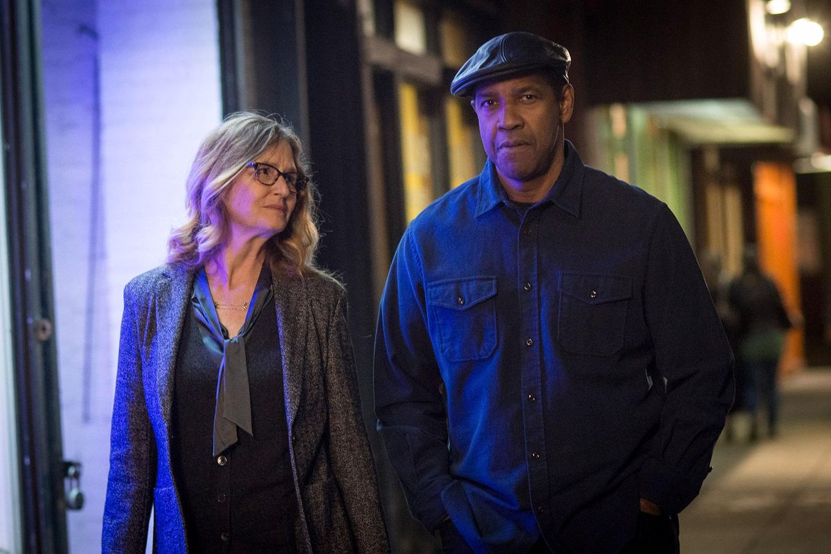 Melissa Leo, left, and Denzel Washington in “The Equalizer 2.” (Glen Wilson / Sony Pictures Entertainment)
