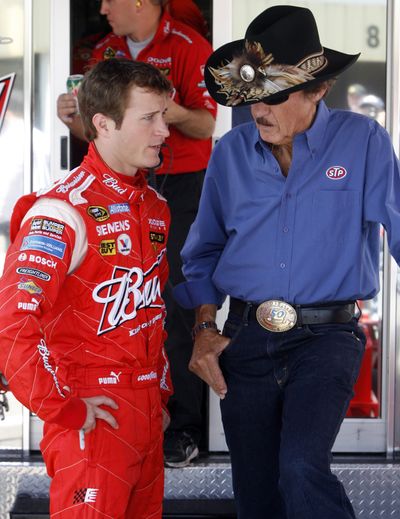 Kasey Kahne, left, will be leaving the team that bears the name of Richard Petty, right, after this season. Kahne is completing a deal with Hendrick Motorsports.  (File Associated Press)