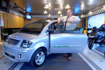 
Longtime car salesman Kent Votaw is opening Go Green Electric Cars in Post Falls and will sell the Zen electric car line.
 (Jesse Tinsley / The Spokesman-Review)