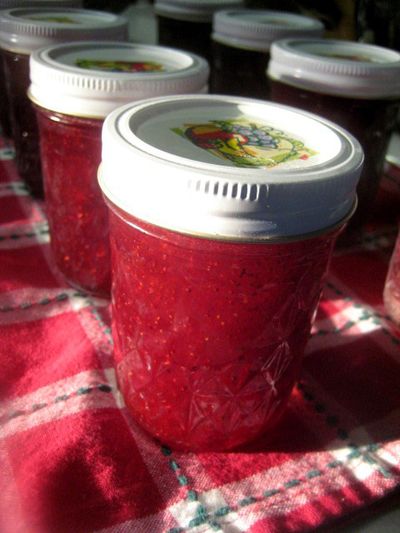Strawberry Vanilla Jam made from the last-of-the-season strawberries from Green Bluff.  (Lorie Hutson / The Spokesman-Review)