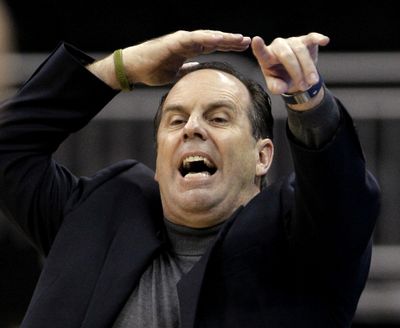 Notre Dame coach Mike Brey brings his young team to the McCarthey Athletic Center on Wednesday. (Associated Press)