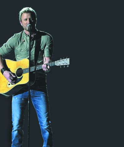 Dierks Bentley, pictured while performing at the 47th Annual Academy of Country Music Awards earlier this month in Las Vegas, returned to country music with a bang, coming up with two No. 1 hit singles from his album, “Home,” after his brief but successful foray into bluegrass. (Associated Press)