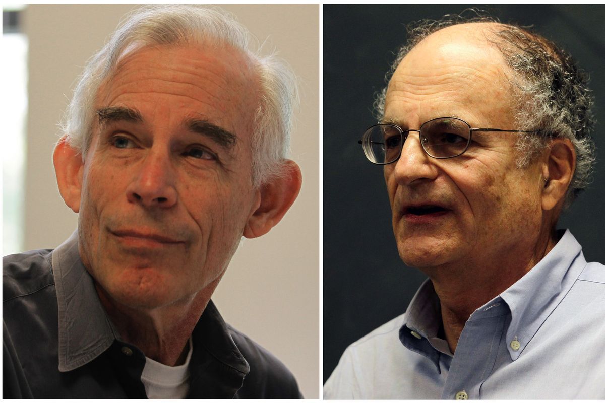 Americans Christopher Sims and Thomas Sargent won the Nobel economics prize today for research that sheds light on the cause-and-effect relationship between the economy and policy instruments such as interest rates and government spending.  (Ap Photo / Ap Photo)