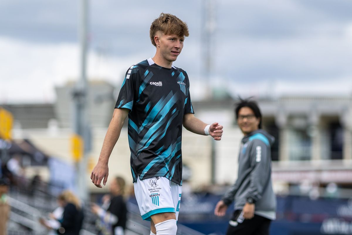 Mead junior Rocky Wells signed an academy contract with the Spokane Velocity in March. Wells was the 2024 Greater Spokane League most valuable player. (Courtesy of Campea Photography)