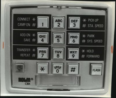 Rolm Model computerized telephone from 1983.  (Spokesman-Review archives)