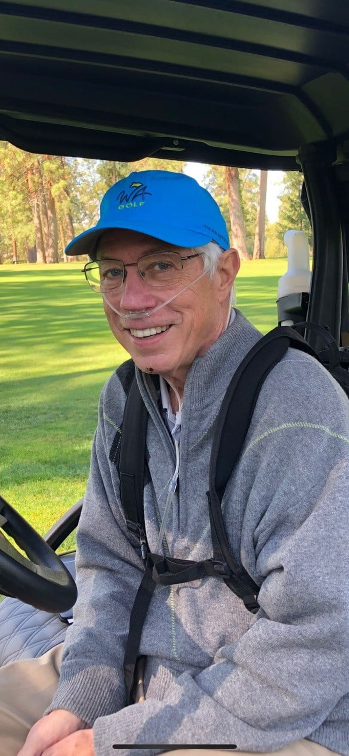 A few weeks after working the 2022 U.S. Women’s Amateur at Chambers Bay near Tacoma, John Schroeder started experiencing shortness of breath and was eventually diagnosed with pulmonary fibrosis.  (Courtesy)
