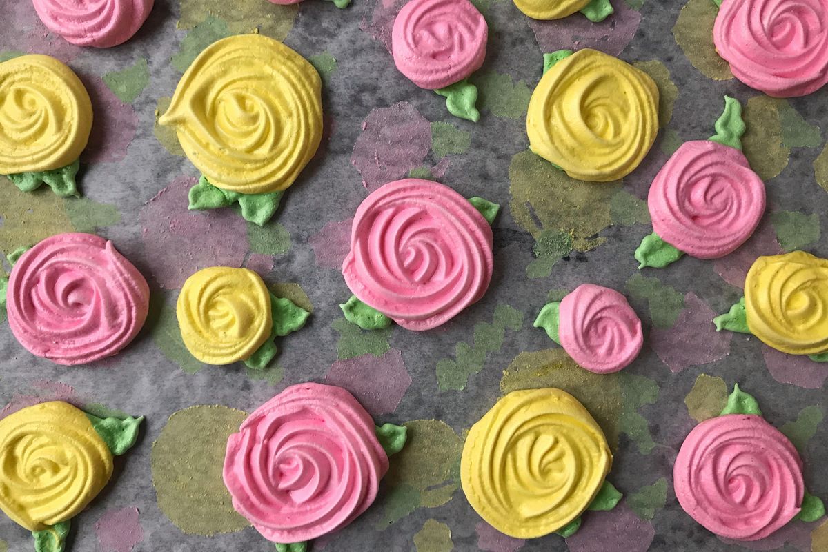 Why buy flowers for mom this year when these lovely and delicious meringue roses are so much tastier? (Audrey Alfaro/For The Spokesman-Review)