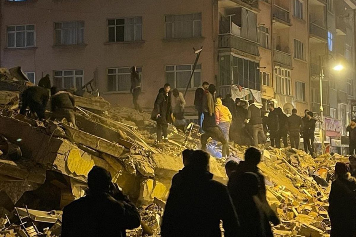 View of Malatya, Turkey, after a major 7.8-magnitude earthquake struck southeastern Turkey on Monday, Feb. 6, 2023.  (Tribune News Service)