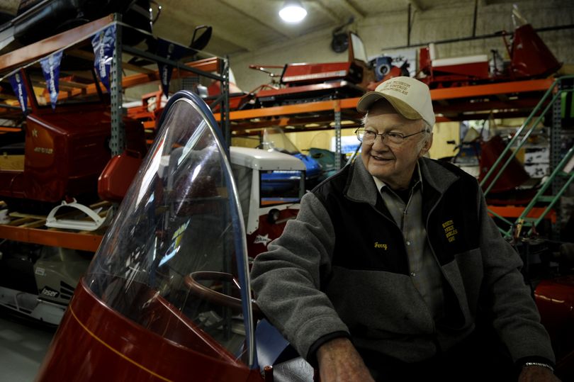 Jerry Kienbaum talked about collecting snowmobiles for his museum in Greenacres on Monday. (Kathy Plonka)