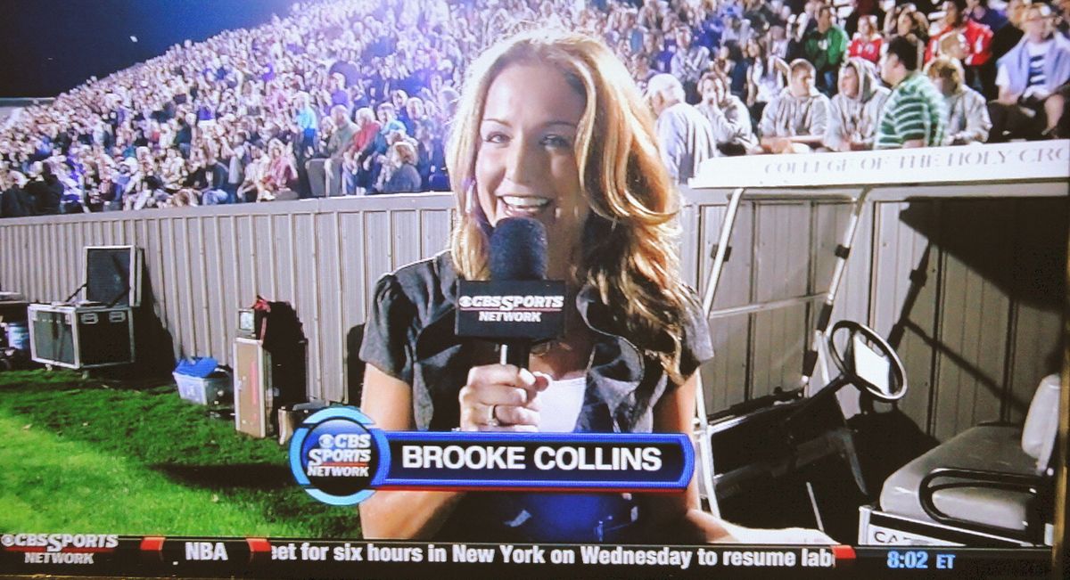 Brooke Collins worked the Sept. 1 UMass-Holy Cross game.