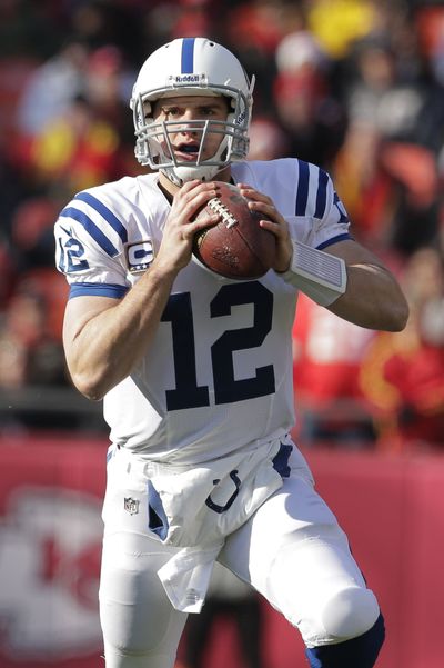 Quarterback Andrew Luck has the Colts in the playoffs just one season after winning two games. (Associated Press)