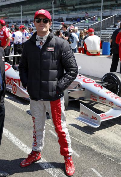 Scott Dixon, of New Zealand, waits for his turn to qualify on the second day of qualifications for Indianapolis 500. (Associated Press)