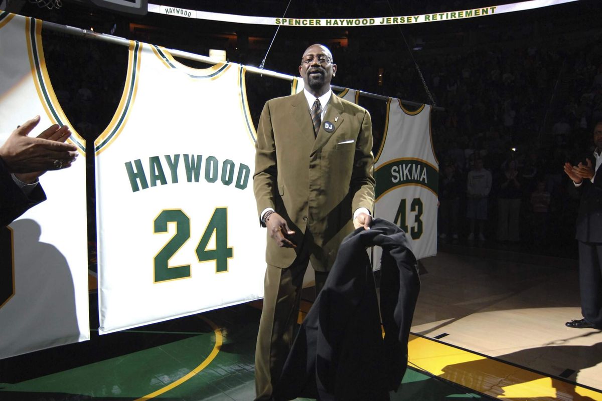 Spencer Haywood had his jersey retired in Seattle in 2007, but his early days with the franchise were marked by discord. “It was the most traumatic thing that could happen to a young person,” he said. (Getty Images)