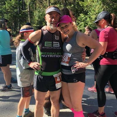 James Sheppard, with his wife Tracey, has his sights set on the 140.6-mile Ironman. But first, he must conquer Sunday’s 70.3 race in Coeur d’Alene. (James Sheppard / Courtesy)