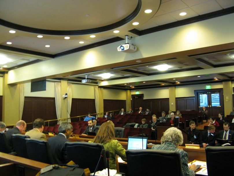 Members of the Joint Legislative Oversight Committee hear receive a new performance evaluation on Monday, on barriers to post-secondary education in Idaho. (Betsy Russell)