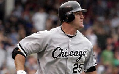 
Chicago White Sox designated hitter Jim Thome rounds the bases after a home run. 
 (Associated Press / The Spokesman-Review)