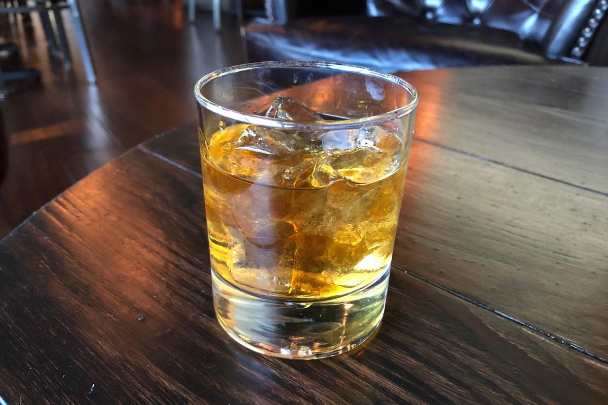 American Cinnamon Bourbon on tap at the Onion Bar & Grill in North Spokane. (Don  Chareunsy / The Spokesman-Review)