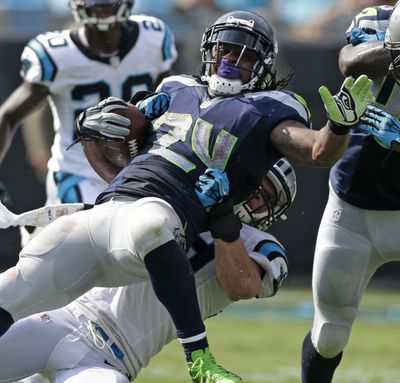 After Marshawn Lynch was stymied by the Panthers, the Seahawks are intent on seeing improvement Sunday night against San Francisco. (Bob Leverone / Fr170480 Ap)