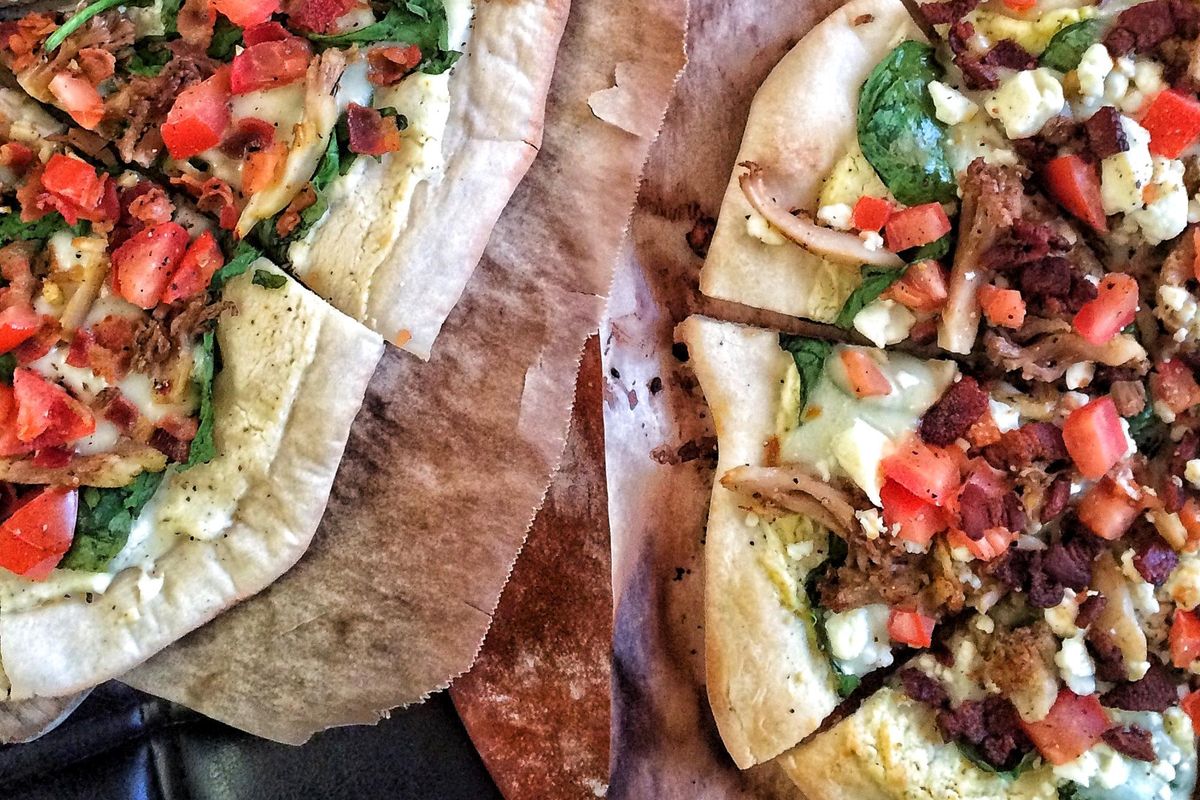 This crust might be thin, but it can still stand up to a pile of favorite toppings. (Audrey Alfaro)