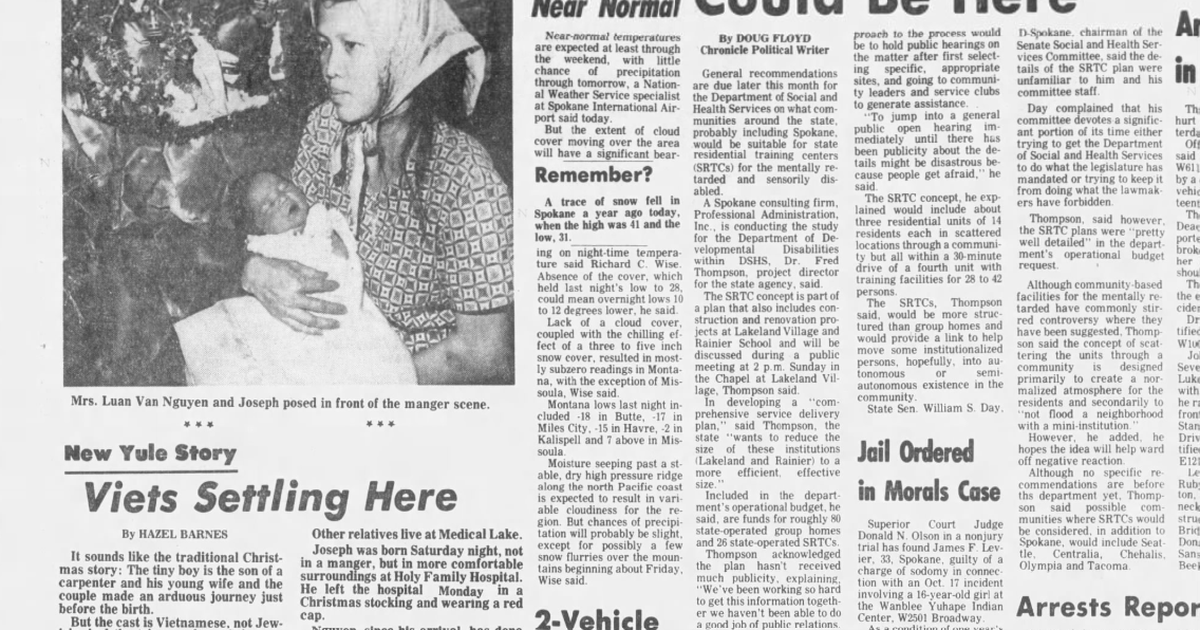 This day in history: New Vietnamese refugees welcomed baby in Spokane. Safecracker found guilty in Paulsen Building burglaries