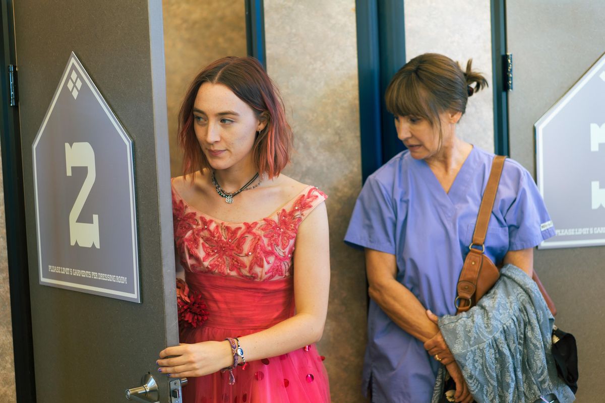 This file image released by A24 Films shows Saoirse Ronan, left, and Laurie Metcalf in a scene from "Lady Bird." Ronan says she hopes that her latest film Lady Bird helps people to feel understood in the same way HBO show “Girls” helped her. Her performance has earned her some of the best reviews of her career and could result in a third Oscar nomination for the 23-year-old Irish actress. (Merie Wallace / AP)