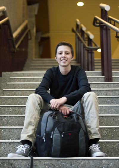 After battling cancer for years, Mitchell Carbon has been cancer-free  his senior year at University High School. He was the first child in the world to receive the experimental CART-19 treatment after the disease  already had spread to the brain, his mother said. He plans to attend Whitworth University in the fall. (Dan Pelle / The Spokesman-Review)