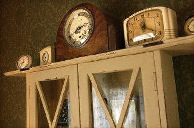 
Wahl collects suitcases, clocks and artwork, all found at garage sales. 
 (The Spokesman-Review)