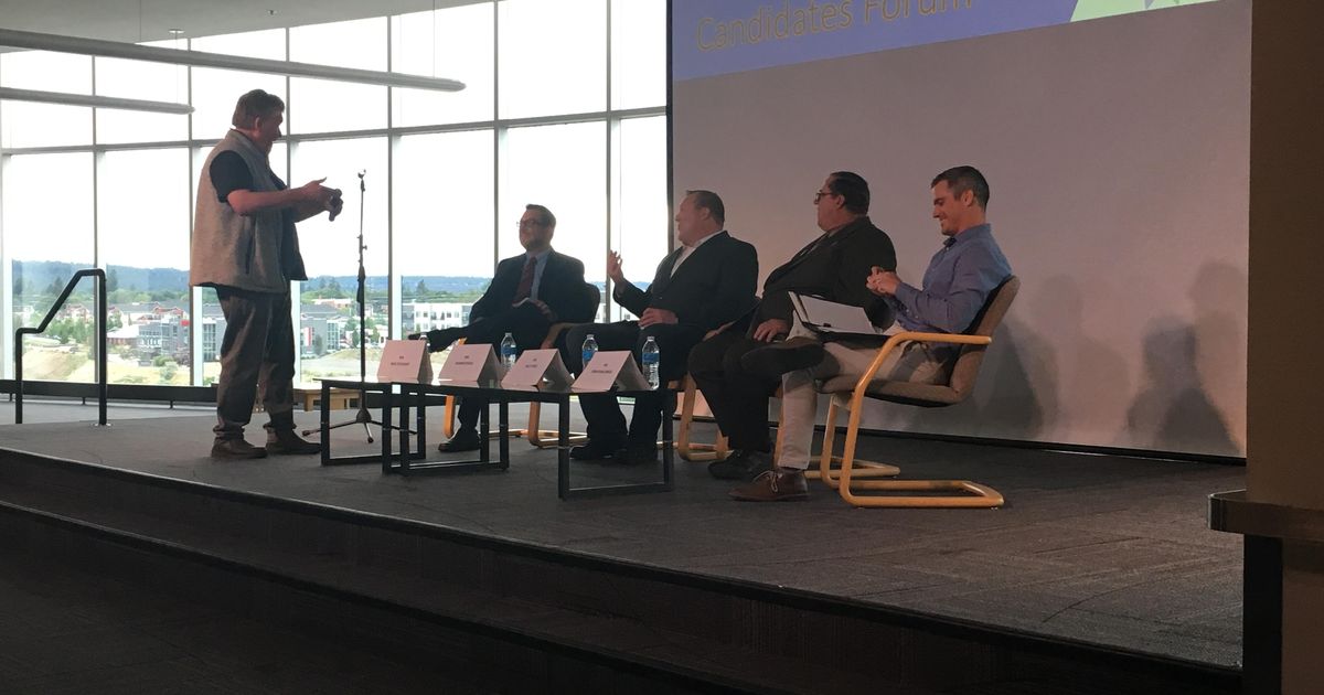 Spokane mayoral candidates draw clear ideological lines in first forum