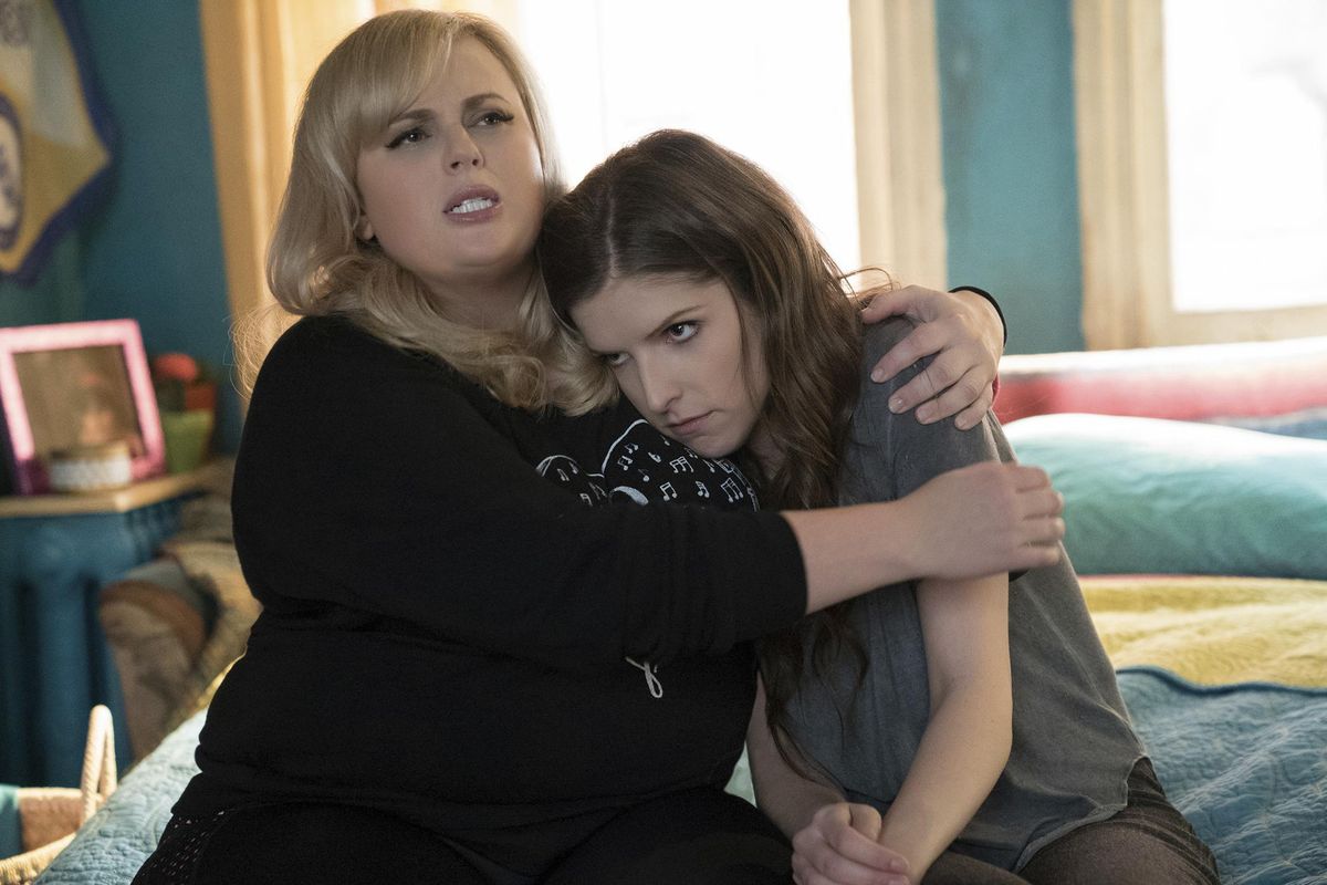 Rebel Wilson, left, and Anna Kendrick in a scene from “Pitch Perfect 3.” (Quantrell D. Colbert / Universal Pictures)
