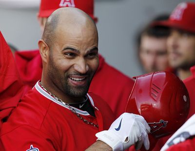 Albert Pujols' two-run homer in the first inning Thursday launched Angels' 3-0 win. (Associated Press)